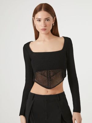 Sweater-Knit Crop Top