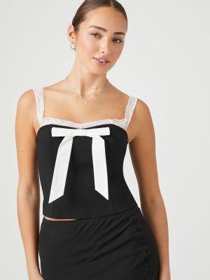 Bow Lace-Trim Cami