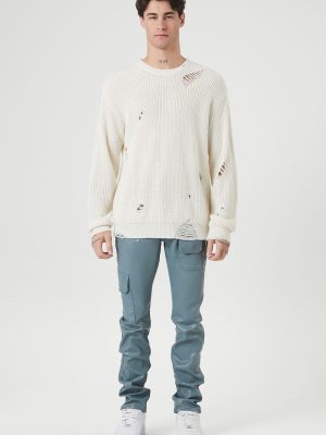 Mid-Rise Cargo Skinny Jeans