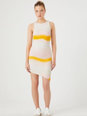 Tie-Dye Striped Mini Dress