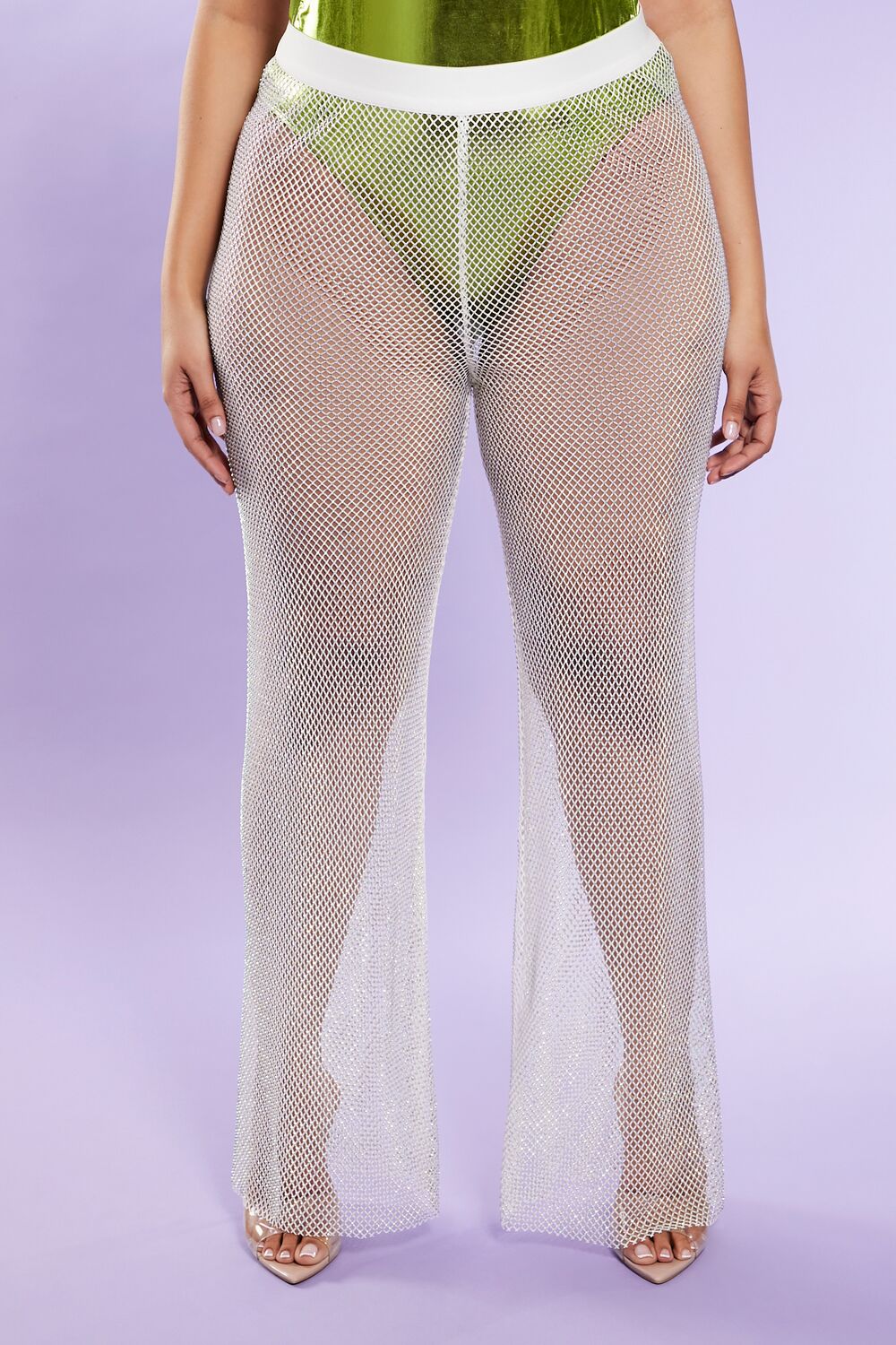 Plus Size Rhinestone Wide-Leg Pants - Image 2