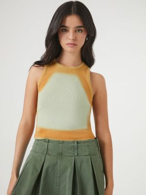 Airbrush Cropped Tank Top