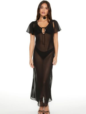 Sheer Chiffon Maxi Dress