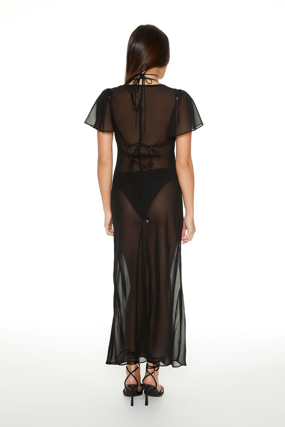 Sheer Chiffon Maxi Dress - Image 3