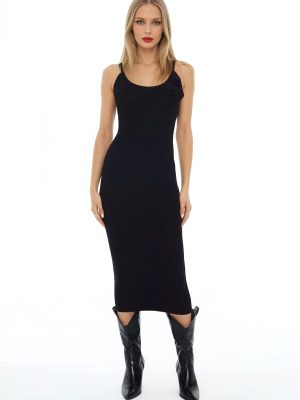 Crochet Rosette Cami Midi Dress