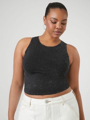 Plus Size Cropped Tank Top