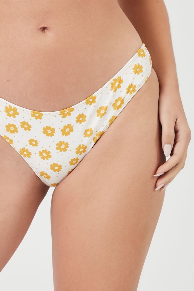 Floral Print Cheeky Bikini Bottoms - Image 4