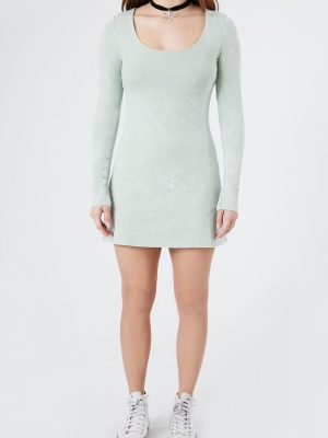 Mineral Wash Fit & Flare Dress