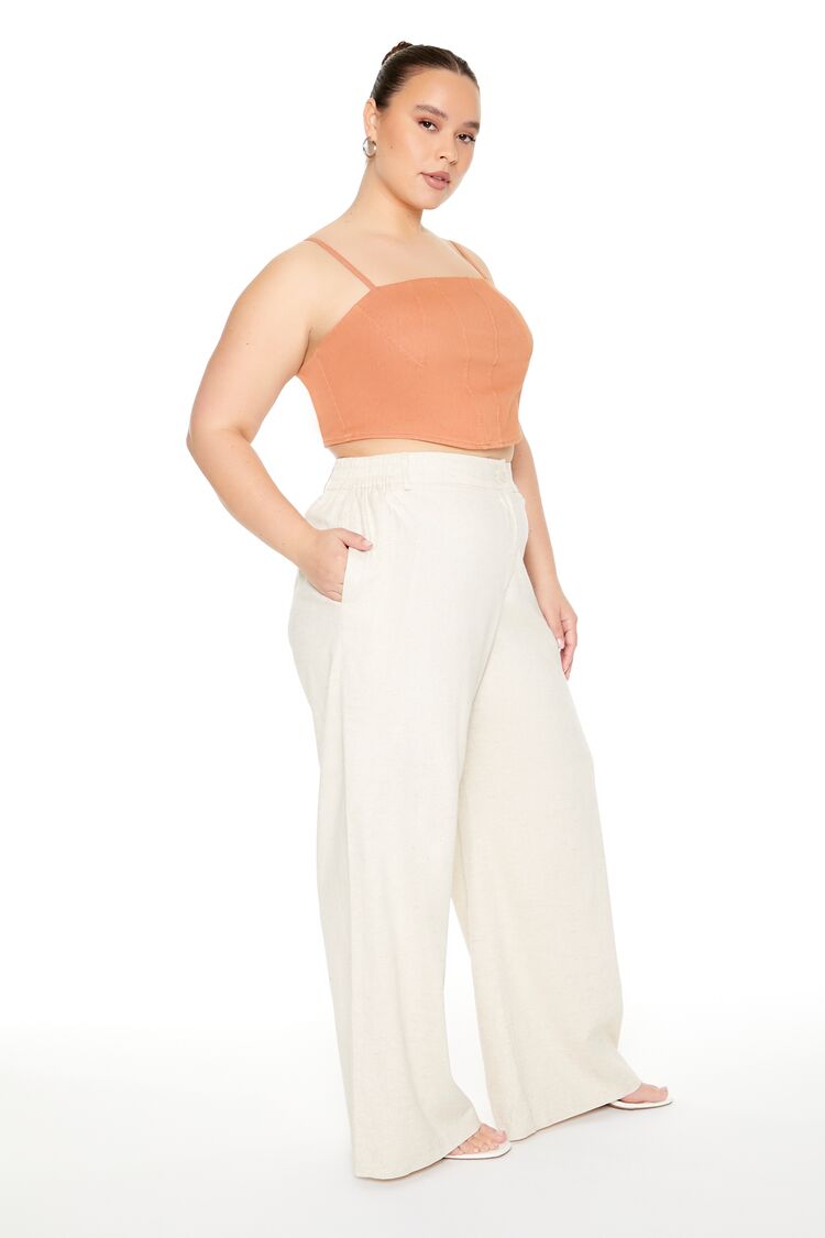 Plus Size High-Rise Wide-Leg Pants