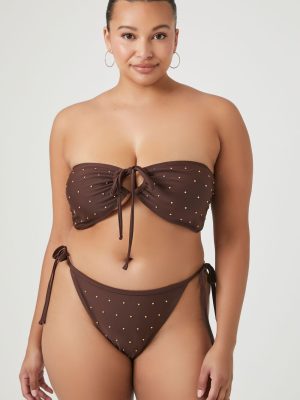 Plus Size Studded Bikini Bottoms