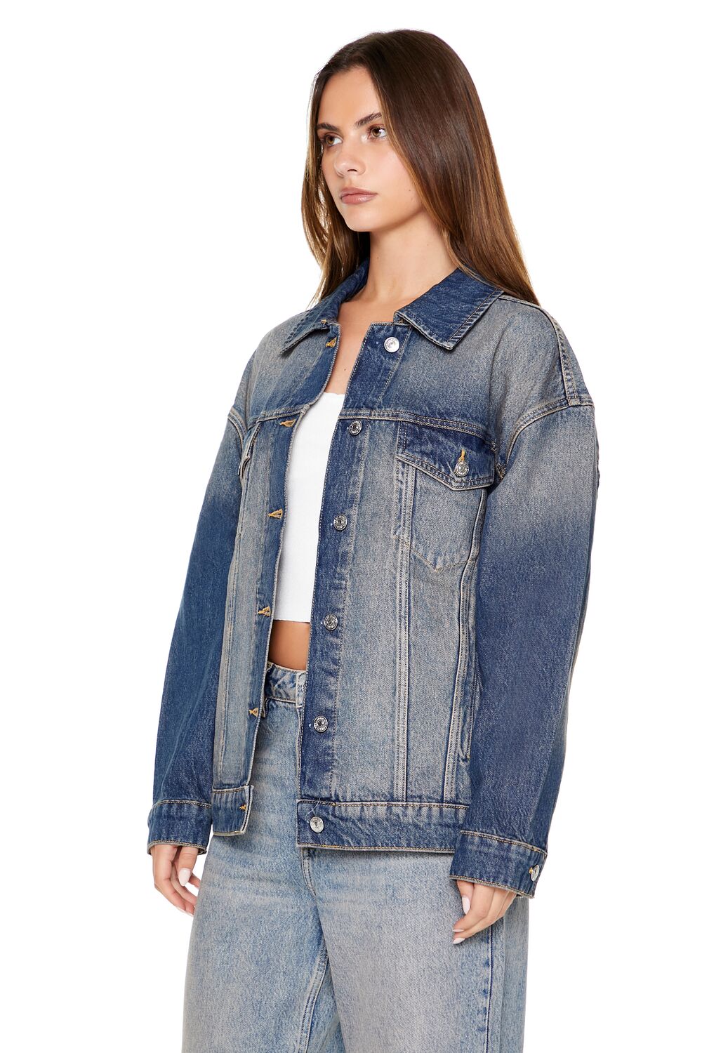 Stone Wash Denim Trucker Jacket - Image 2