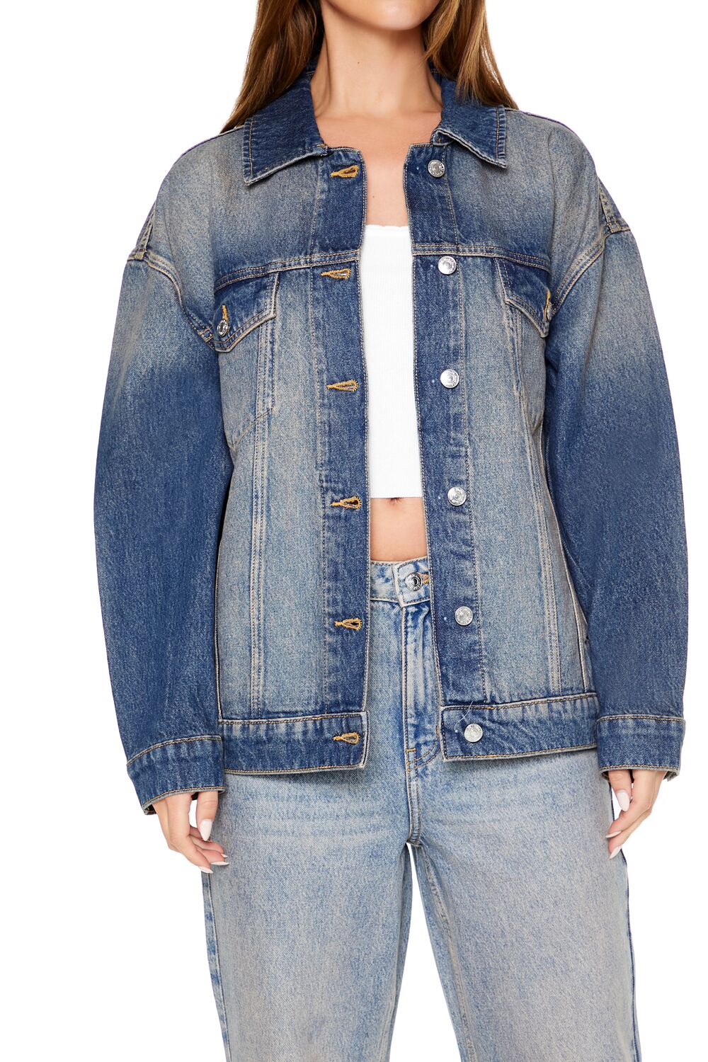 Stone Wash Denim Trucker Jacket - Image 5