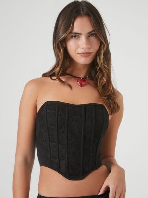 Mesh Corset Tube Crop Top