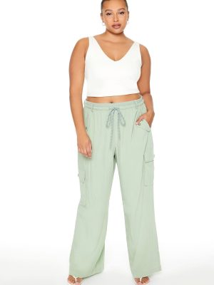 Plus Size Straight-Leg Cargo Joggers
