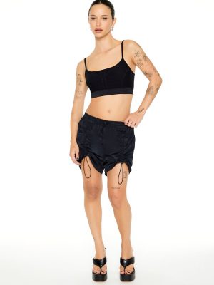 Ruched Toggle Drawstring Shorts