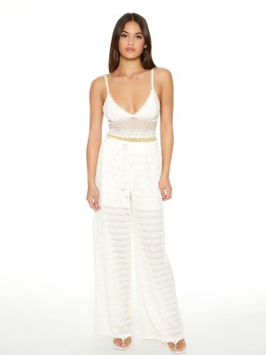 Crochet Striped Cargo Pants