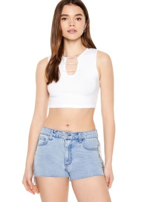 Chain Sweater-Knit Crop Top