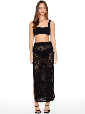 Sheer Crochet Maxi Skirt