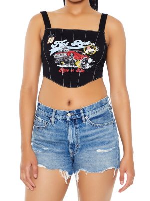 Hot Rod Corset Crop Top