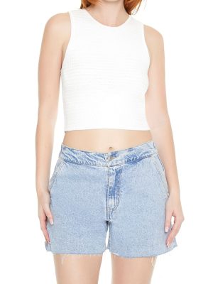 Sweater-Knit Cropped Tank Top