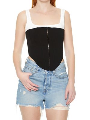 Lace-Up Corset Combo Top