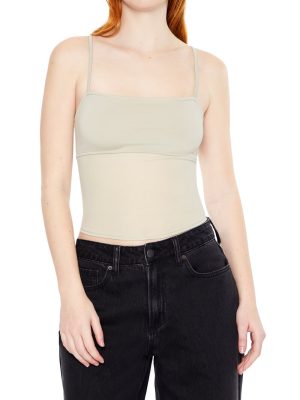 Sheer Ponte Knit Cami