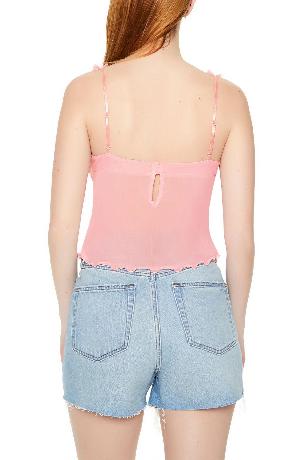 Mesh Ruffle Bustier Cami - Image 8