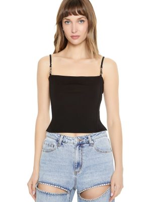 Cropped Zip-Back Cami