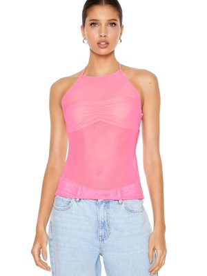 Sheer Mesh Halter Top