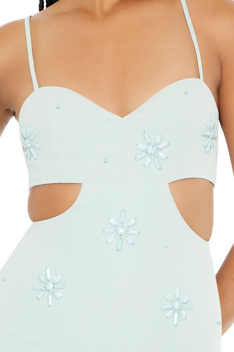 Flower Cutout Mini Dress - Image 5