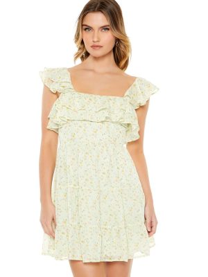 Ditsy Floral Ruffle Mini Dress