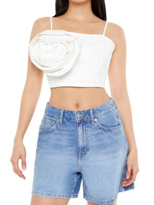 Denim Rose Cropped Cami