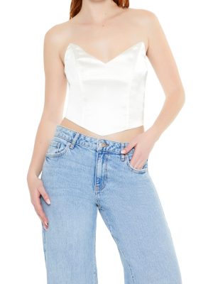 Satin Cropped Tube Top