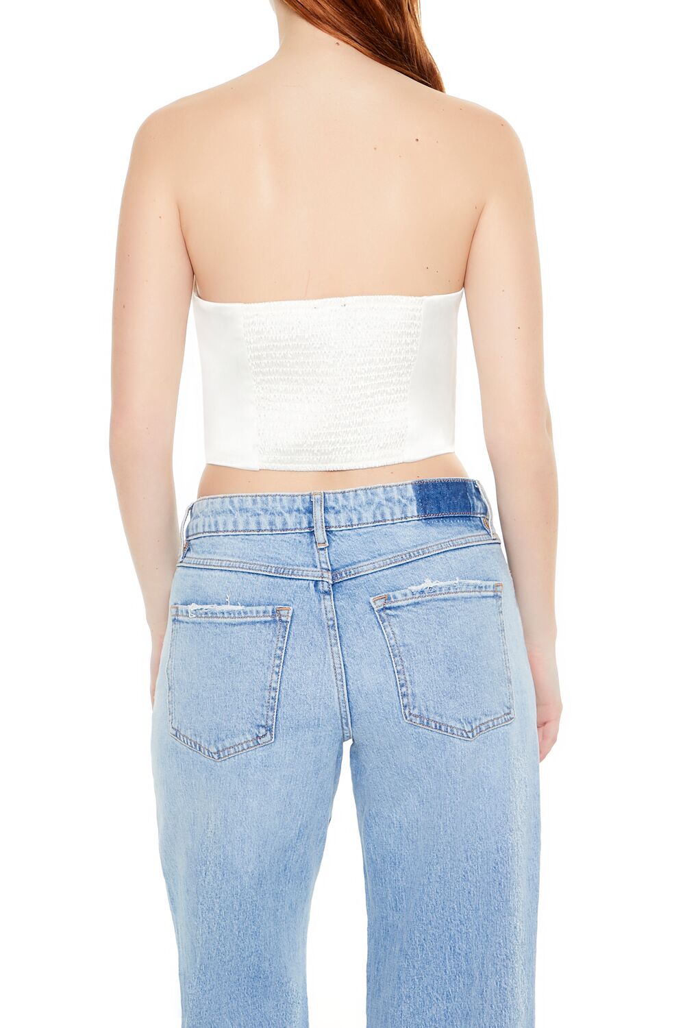 Satin Cropped Tube Top - Image 3