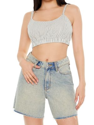 Pinstriped Cropped Cami