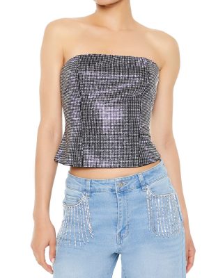 Cropped Rhinestone Tube Top