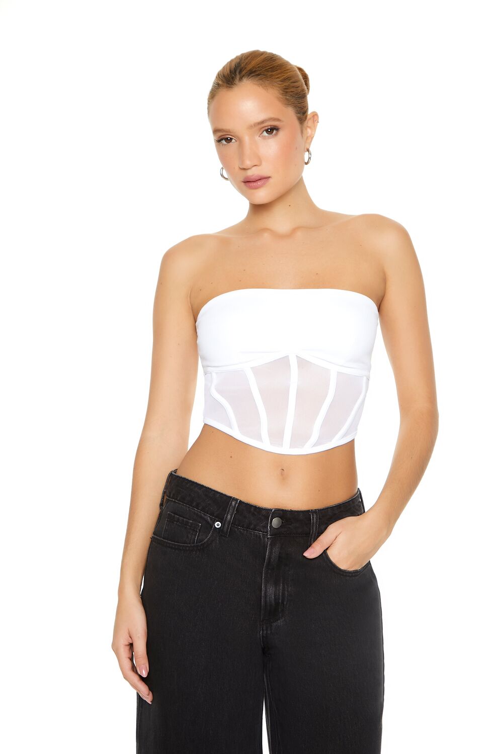 Bratz x F21 Cropped Corset Tube Top - Image 6