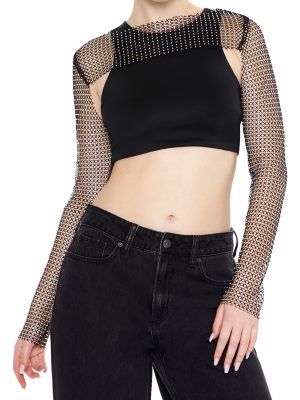 Rhinestone Fishnet Shrug