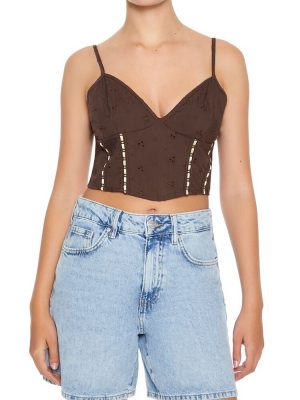 Eyelet Cropped Cami