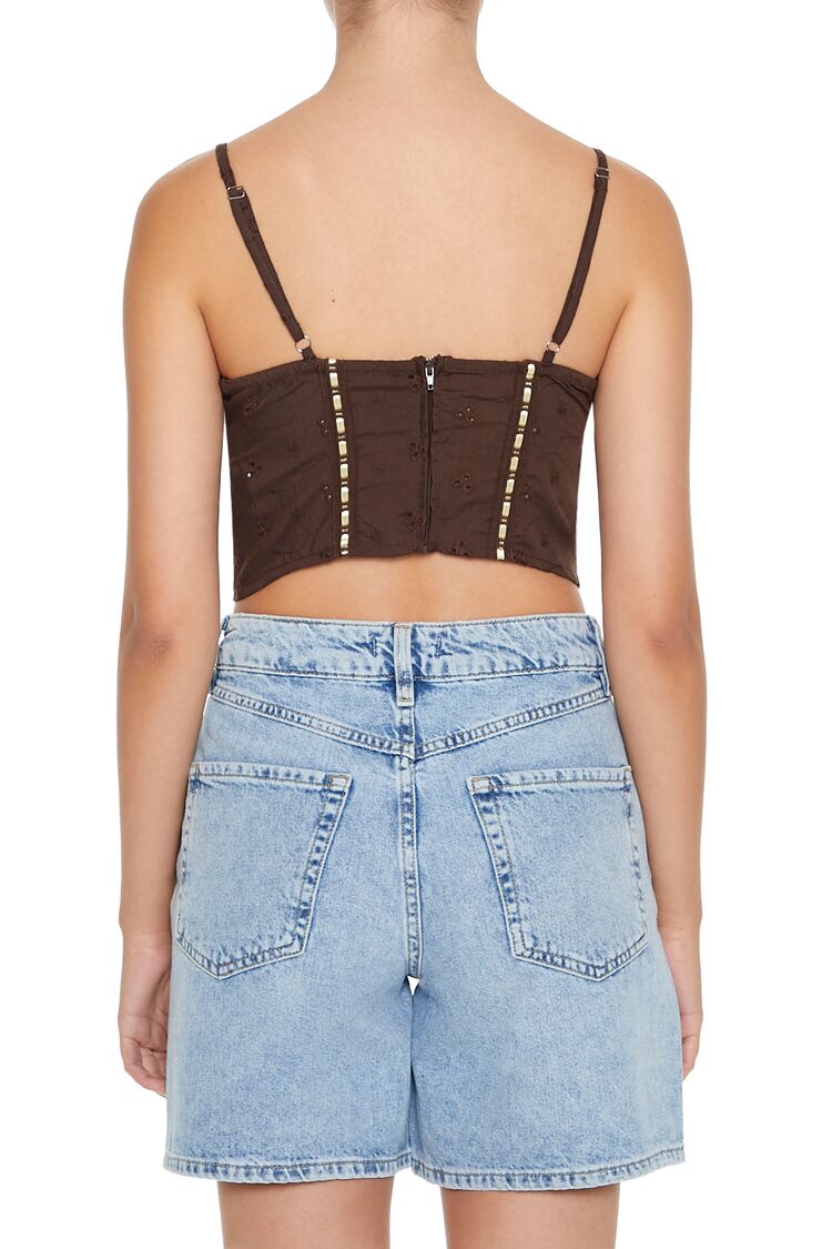 Eyelet Cropped Cami - Image 3