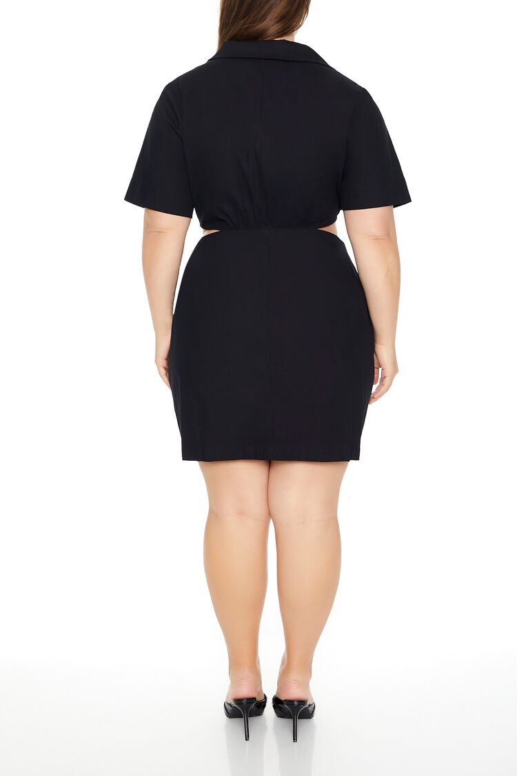 Plus Size Surplice Cutout Mini Dress - Image 3