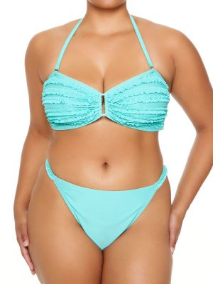 Plus Size Ruffle Bikini Bottoms