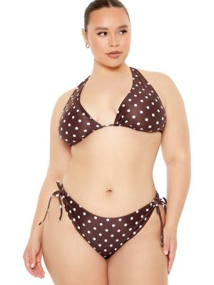 Plus Size Polka Dot Bikini Bottoms