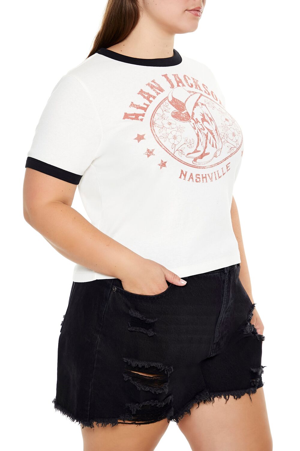 Plus Size Alan Jackson Baby Tee - Image 4