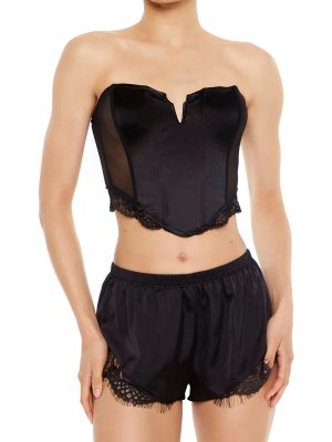 Lingerie Corset Tube Crop Top