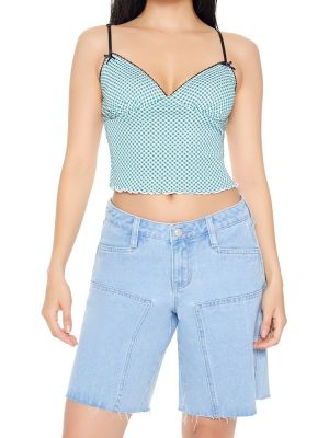 Gingham Plaid Cropped Cami