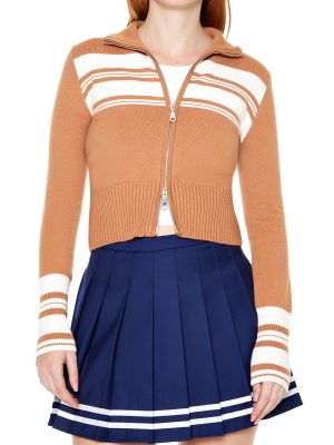 Striped Zip-Up Sweater
