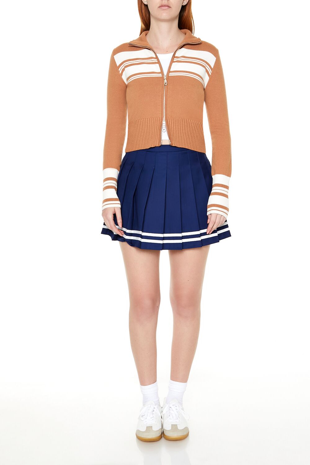 Striped Zip-Up Sweater - Image 2