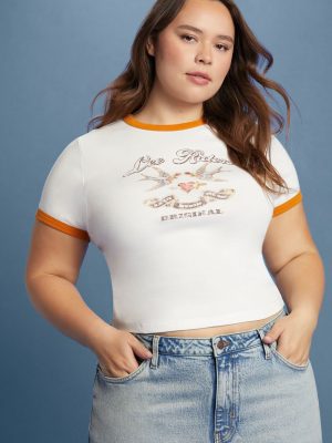 Plus Size Lee Riders Graphic Ringer Tee