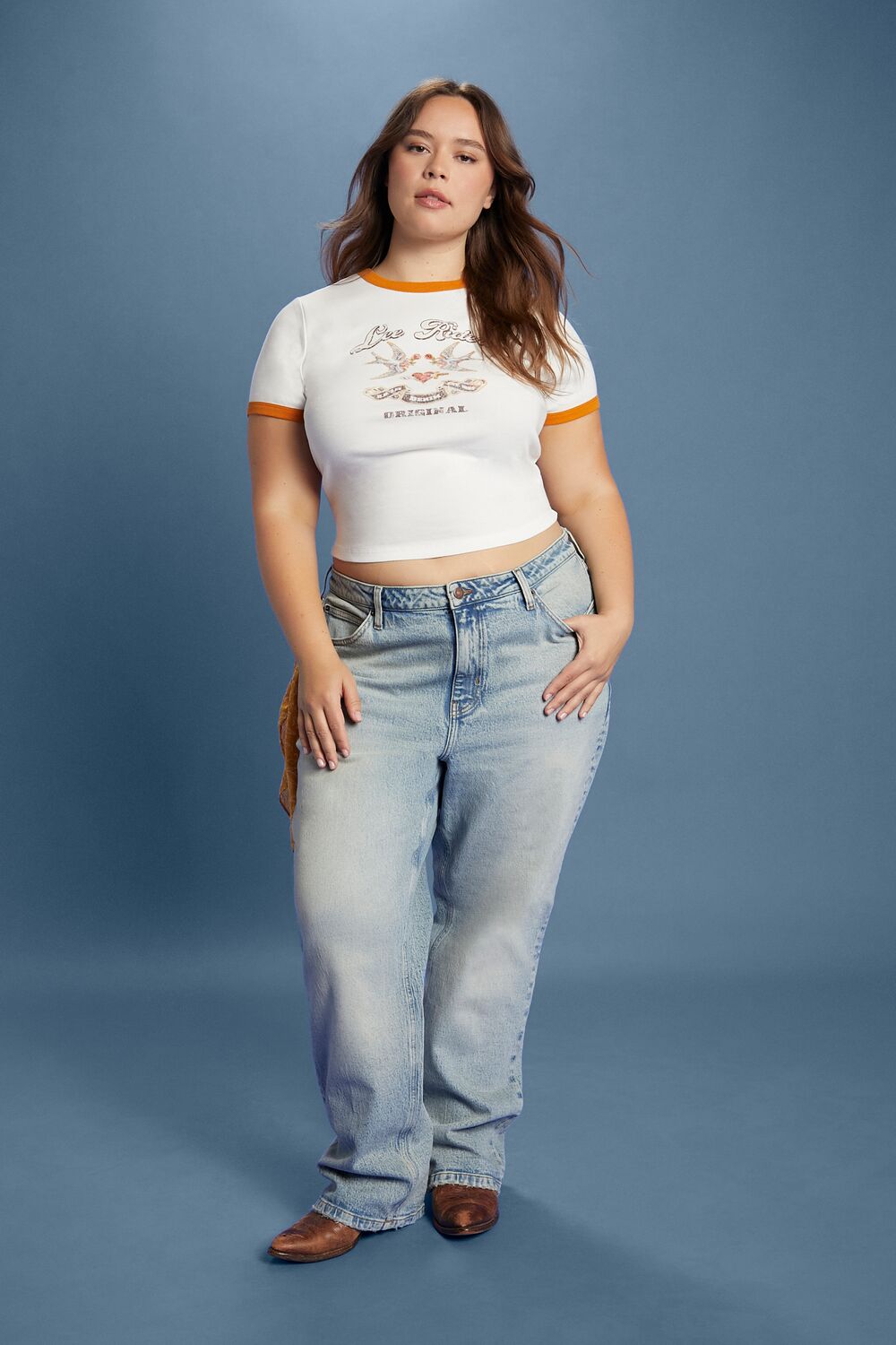 Plus Size Lee Riders Graphic Ringer Tee - Image 2